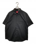 SUPREMEシュプリーム）の古着「Croc Patch S/S Work Shirt　クロコパッチショートスリーブワークシャツ」｜ブラック