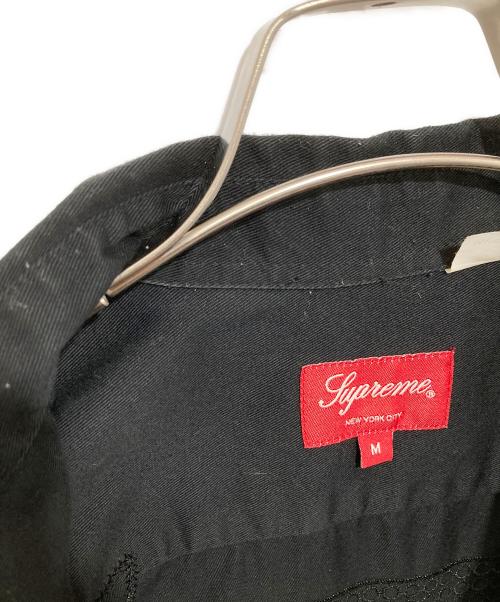 SUPREME（シュプリーム）Supreme (シュプリーム) Croc Patch S/S Work Shirt　クロコパッチショートスリーブワークシャツ ブラック サイズ:Mの古着・服飾アイテム