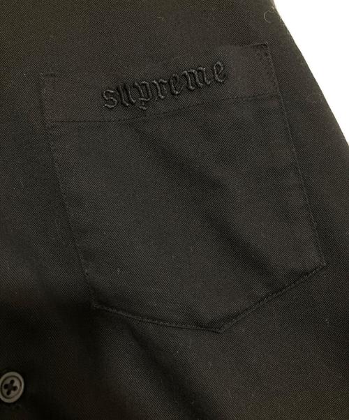 SUPREME（シュプリーム）Supreme (シュプリーム) Croc Patch S/S Work Shirt　クロコパッチショートスリーブワークシャツ ブラック サイズ:Mの古着・服飾アイテム
