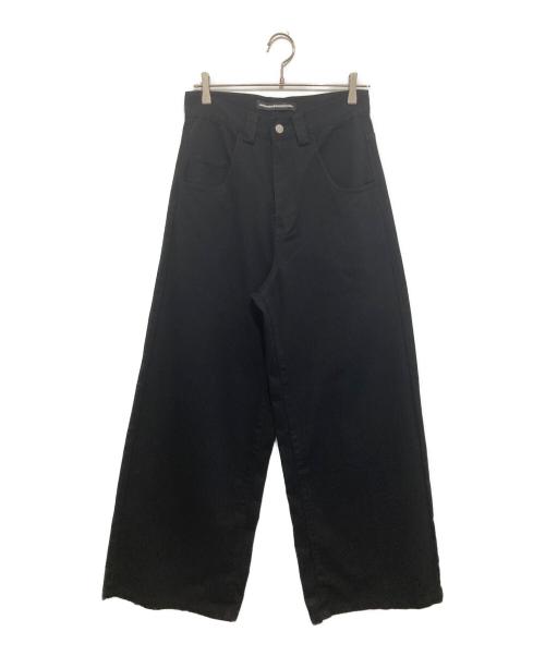 Nameless（ネームレス）Nameless (ネームレス) Silhouette stacked washed jeans　シルエットスタックトウォッシュドジーンズ　NL260417PT015SP ブラック サイズ:１の古着・服飾アイテム