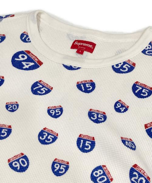 SUPREME（シュプリーム）Supreme (シュプリーム) 20AW Interstate Waffle Thermal(インターステイツ ワッフルサーマル)　サーマルカットソー  ホワイト サイズ:Lの古着・服飾アイテム