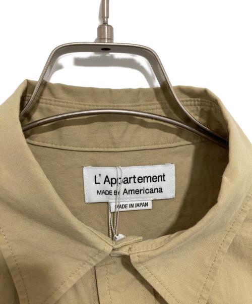 Americana（アメリカーナ）Americana (アメリカーナ) L'appartement (アパルトモン) WASHED RELAX SHIRTS　ウォッシュドリラックスシャツ　24050570004310 ベージュ サイズ:999の古着・服飾アイテム
