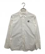 maison kitsuneメゾンキツネ）の古着「ボールド フォックスヘッド エンジニアド シャツ　MW00407WC0026」｜ホワイト