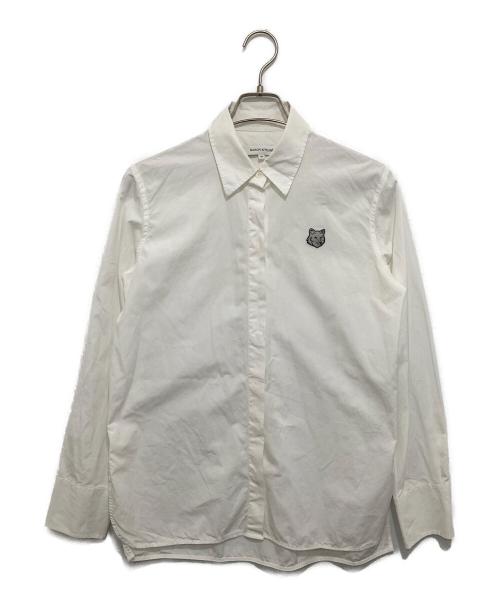 maison kitsune（メゾンキツネ）maison kitsune (メゾンキツネ) ボールド フォックスヘッド エンジニアド シャツ　MW00407WC0026 ホワイト サイズ:36の古着・服飾アイテム