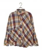 Acne studiosアクネ ストゥディオズ）の古着「チェック柄 デザインポケットシャツ　FN-MN-SHIR000487」｜ブラウン