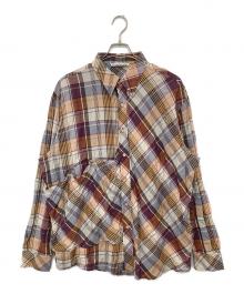Acne studios（アクネ ストゥディオズ）の古着「チェック柄 デザインポケットシャツ　FN-MN-SHIR000487」｜ブラウン
