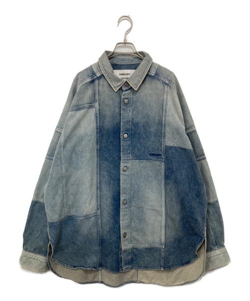 AMBUSH（アンブッシュ）AMBUSH (アンブッシュ) PATCHWORK DENIM SHIRT　パッチワークデニムシャツ　BMYD003F21DEN002 インディゴ サイズ:Lの古着・服飾アイテム
