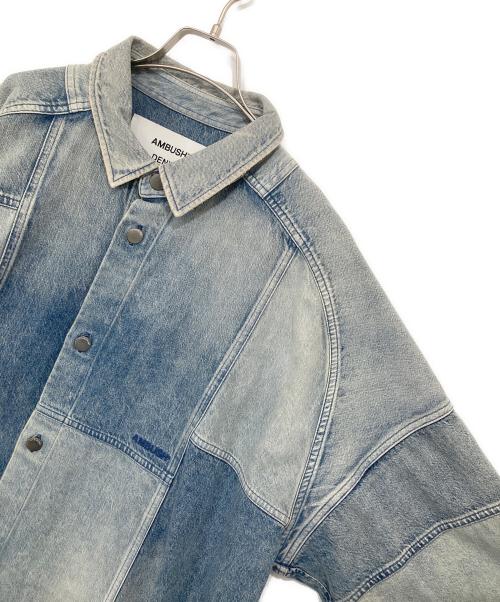 AMBUSH（アンブッシュ）AMBUSH (アンブッシュ) PATCHWORK DENIM SHIRT　パッチワークデニムシャツ　BMYD003F21DEN002 インディゴ サイズ:Lの古着・服飾アイテム