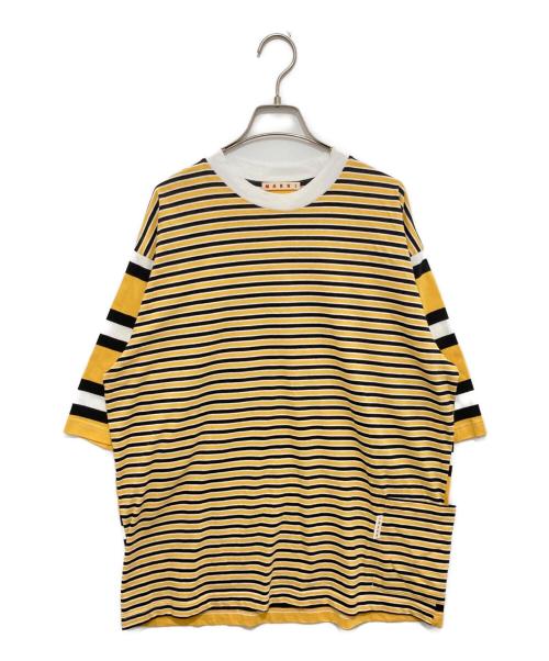 MARNI（マルニ）MARNI (マルニ) ボーダーTシャツ　HUMU0229Q1 イエロー サイズ:48の古着・服飾アイテム