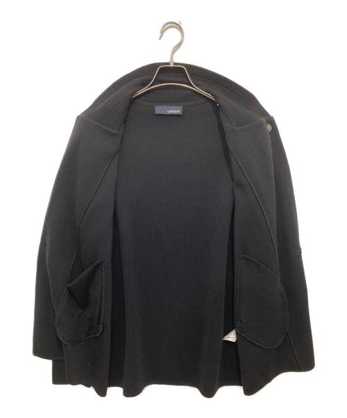 LARDINI（ラルディーニ）LARDINI (ラルディーニ) ショールカラーニットダブルジャケット ブラック サイズ:XXLの古着・服飾アイテム