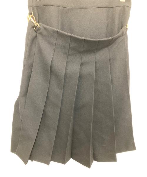 FENDI（フェンディ）FENDI (フェンディ) Duchesse skirt with pleated panel ブラック サイズ:３８の古着・服飾アイテム