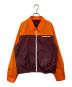 PRADA（プラダ）の古着「バイカラー トライアングルロゴプレート ナイロンジップジャケット　SGB063 S191」｜オレンジ