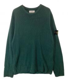 STONE ISLAND（ストーンアイランド）の古着「リブド ソフト コットン クルーネック ニット　7815507D8 V0053」｜ボトルグリーン / Bottle Gre