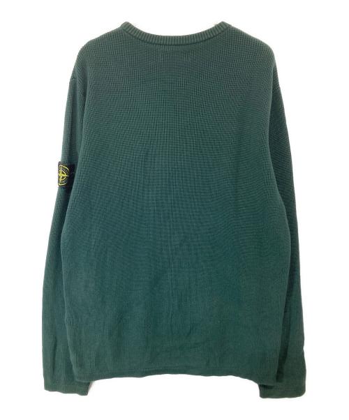 STONE ISLAND（ストーンアイランド）STONE ISLAND (ストーンアイランド) リブド ソフト コットン クルーネック ニット　7815507D8 V0053 ボトルグリーン / Bottle Gre サイズ:Lの古着・服飾アイテム