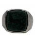 中古・古着 TOM WOOD (トムウッド) GREEN MARBLE C M リング / グリーンマーブル クッションリング シルバーリング 925 シルバー×グリーン サイズ:SIZE 58(17.5号)：32000円