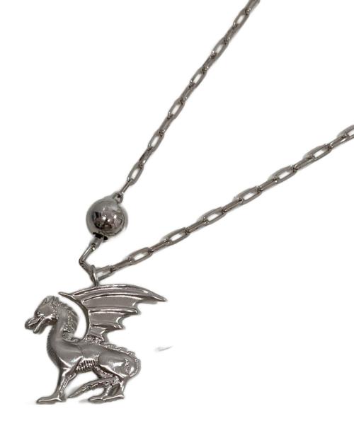 HERMES（エルメス）HERMES (エルメス) ドラゴン・タリスマン ドラゴンモチーフ ロングネックレス  シルバーの古着・服飾アイテム