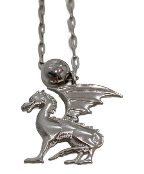 HERMES（エルメス）HERMES (エルメス) ドラゴン・タリスマン ドラゴンモチーフ ロングネックレス  シルバーの古着・服飾アイテム