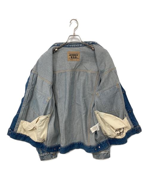 AVIREX（アヴィレックス）AVIREX (アヴィレックス) MOANDMOCLOTHING ICON DENIM JACKET　アイコンデニムジャケット　7834252204 インディゴ サイズ:XLの古着・服飾アイテム
