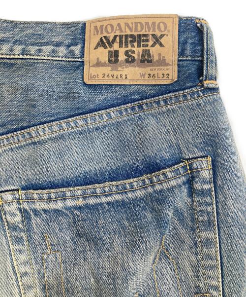 AVIREX（アヴィレックス）AVIREX (アヴィレックス) MOANDMOCLOTHING ICON DENIM PANTS　アイコンデニムパンツ　7834211204 インディゴ サイズ:W36の古着・服飾アイテム