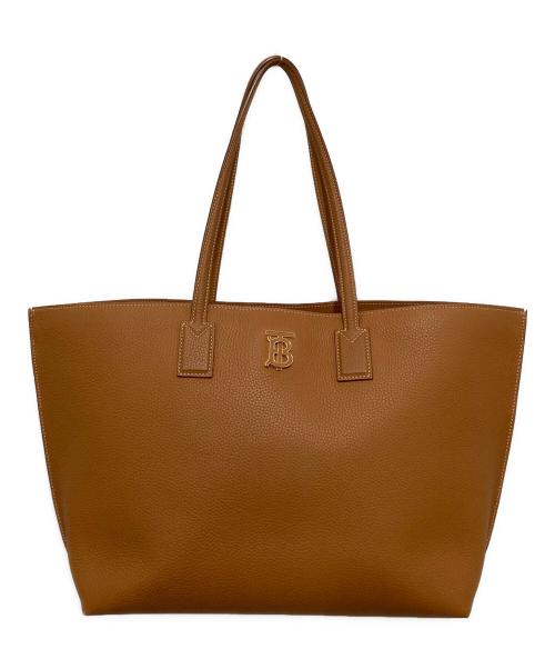 BURBERRY（バーバリー）BURBERRY (バーバリー) TBレザートートバッグ ベージュの古着・服飾アイテム