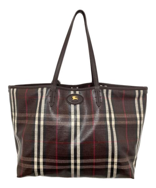 BURBERRY LONDON（バーバリーロンドン）BURBERRY LONDON (バーバリーロンドン) ミディアムハイランドトート ブラウンの古着・服飾アイテム