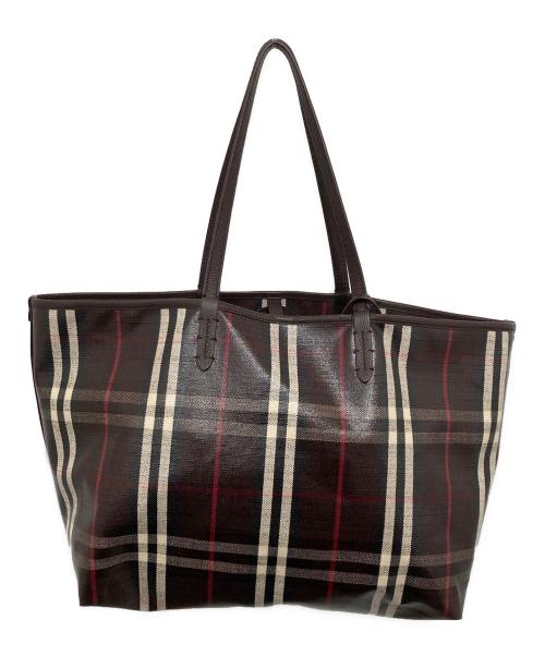 BURBERRY LONDON（バーバリーロンドン）BURBERRY LONDON (バーバリーロンドン) ミディアムハイランドトート ブラウンの古着・服飾アイテム