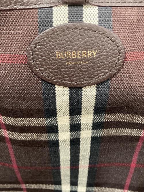 BURBERRY LONDON（バーバリーロンドン）BURBERRY LONDON (バーバリーロンドン) ミディアムハイランドトート ブラウンの古着・服飾アイテム