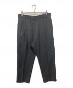 STUDIO NICHOLSONスタジオ ニコルソン）の古着「ALIAN WOOL MENS DOUBLE PLEAT TAPERED PANT　アランウールメンズダブルプレートテーパードパンツ　SN-405」｜グレー
