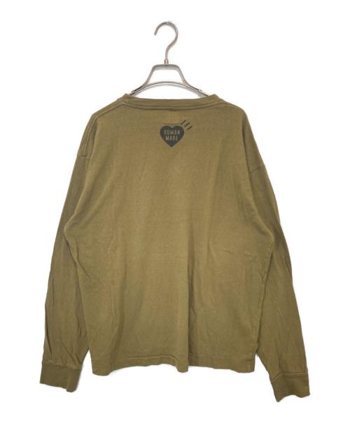 HUMAN MADE（ヒューマンメイド）HUMAN MADE (ヒューマンメイド) ロングスリーブタイガーTシャツ オリーブ サイズ:Lの古着・服飾アイテム
