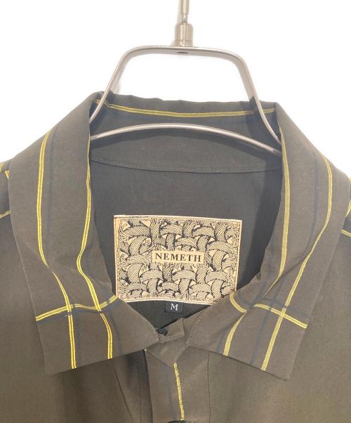 NEMETH（ネメス）NEMETH (ネメス) ステッチプリントロングシャツ グレー サイズ:Mの古着・服飾アイテム