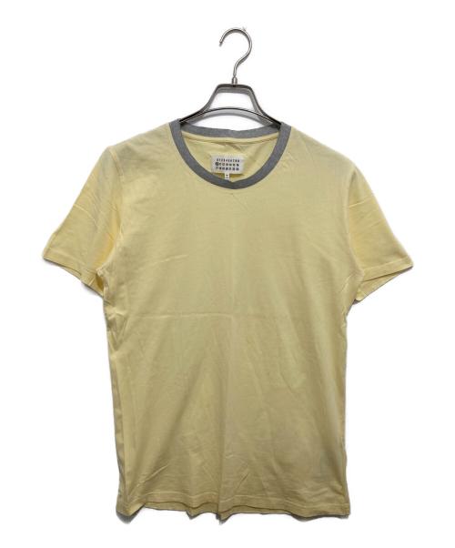 Maison Margiela（メゾンマルジェラ）Maison Margiela (メゾンマルジェラ) ラインネックTシャツ　S30GC0596 イエロー サイズ:Lの古着・服飾アイテム