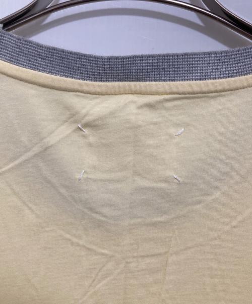Maison Margiela（メゾンマルジェラ）Maison Margiela (メゾンマルジェラ) ラインネックTシャツ　S30GC0596 イエロー サイズ:Lの古着・服飾アイテム