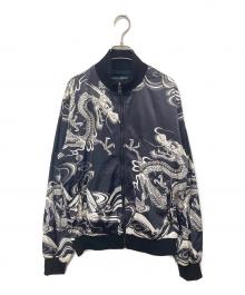 DOLCE & GABBANA（ドルチェ＆ガッバーナ）の古着「水墨画和柄ナイロンジャケット　G9B98G」｜ブラック