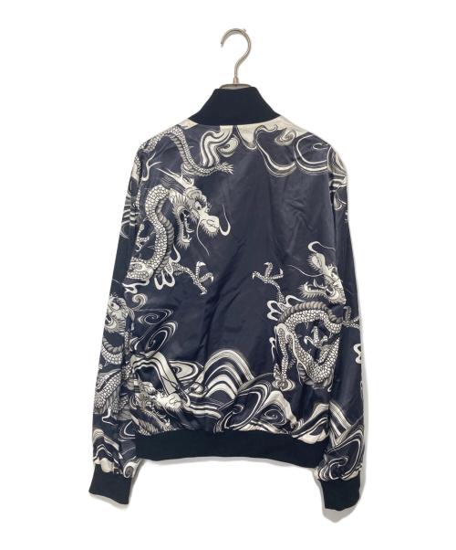 DOLCE & GABBANA（ドルチェ＆ガッバーナ）DOLCE & GABBANA (ドルチェ＆ガッバーナ) 水墨画和柄ナイロンジャケット　G9B98G ブラック サイズ:48の古着・服飾アイテム
