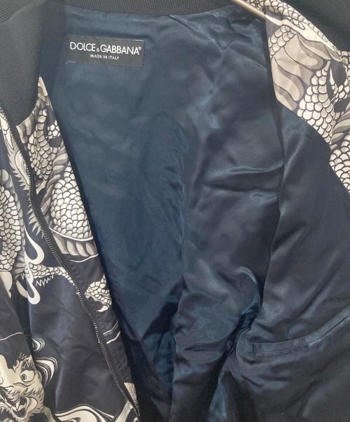 DOLCE & GABBANA（ドルチェ＆ガッバーナ）DOLCE & GABBANA (ドルチェ＆ガッバーナ) 水墨画和柄ナイロンジャケット　G9B98G ブラック サイズ:48の古着・服飾アイテム
