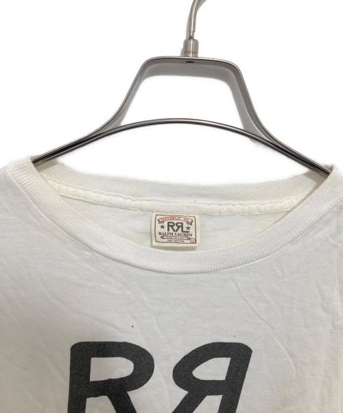 RRL（ダブルアールエル）RRL (ダブルアールエル) ロゴプリントTシャツ ホワイト サイズ:Mの古着・服飾アイテム