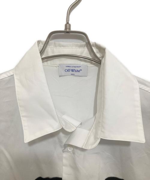 OFFWHITE（オフホワイト）OFFWHITE (オフホワイト) SPRAY ARROW POPL BOWLING SHIRT　スプレーアローボーリングシャツ　OMGS25-RTW0349 ホワイト サイズ:46の古着・服飾アイテム
