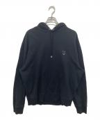 maison kitsuneメゾンキツネ）の古着「hoodie oversized　フーディーオーバーサイズ　LM00705KM0001」｜ブラック