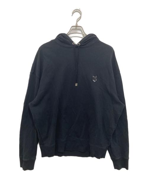 maison kitsune（メゾンキツネ）maison kitsune (メゾンキツネ) hoodie oversized　フーディーオーバーサイズ　LM00705KM0001 ブラック サイズ:Lの古着・服飾アイテム