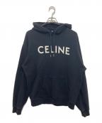 CELINEセリーヌ）の古着「ルーズ フーディー / コットンフリース　2Y321670Q」｜ブラック