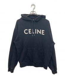 CELINE（セリーヌ）の古着「ルーズ フーディー / コットンフリース　2Y321670Q」｜ブラック