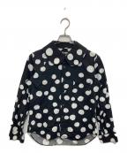 BLACK COMME des GARCONSブラックコムデギャルソン）の古着「丸襟ドットブラウス」｜ブラック