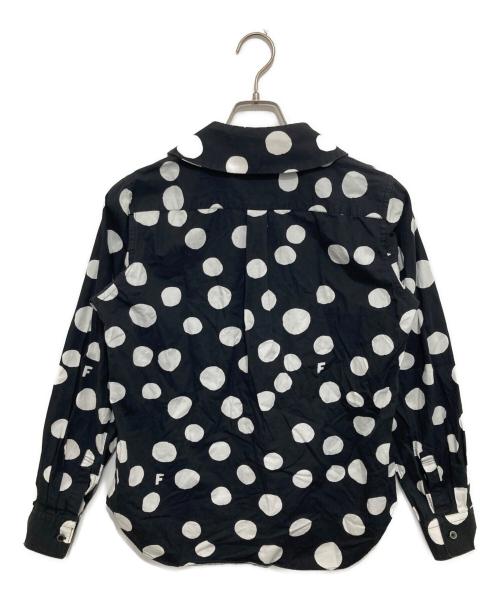 BLACK COMME des GARCONS（ブラックコムデギャルソン）BLACK COMME des GARCONS (ブラックコムデギャルソン) 丸襟ドットブラウス ブラック サイズ:Sの古着・服飾アイテム