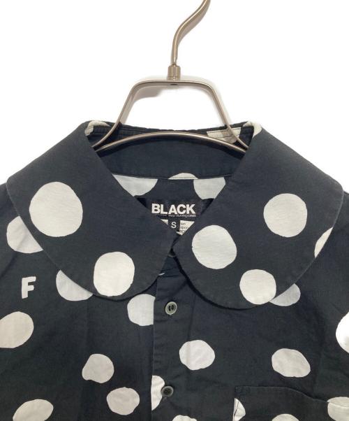 BLACK COMME des GARCONS（ブラックコムデギャルソン）BLACK COMME des GARCONS (ブラックコムデギャルソン) 丸襟ドットブラウス ブラック サイズ:Sの古着・服飾アイテム
