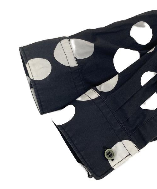 BLACK COMME des GARCONS（ブラックコムデギャルソン）BLACK COMME des GARCONS (ブラックコムデギャルソン) 丸襟ドットブラウス ブラック サイズ:Sの古着・服飾アイテム