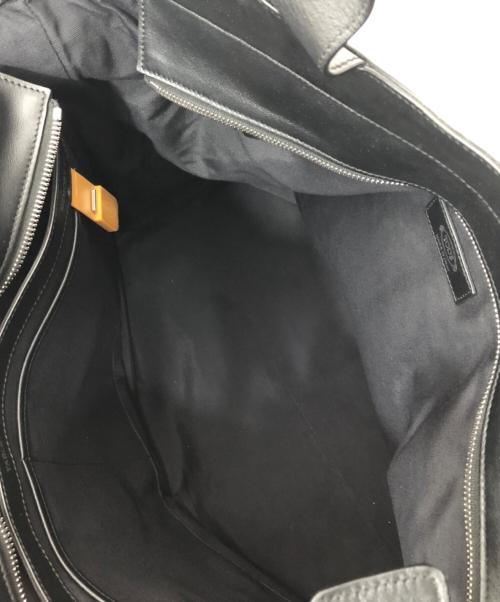 TOD'S（トッズ）TOD'S (トッズ) カーフ&ラムスキンレザー2WAYバッグ ブラックの古着・服飾アイテム