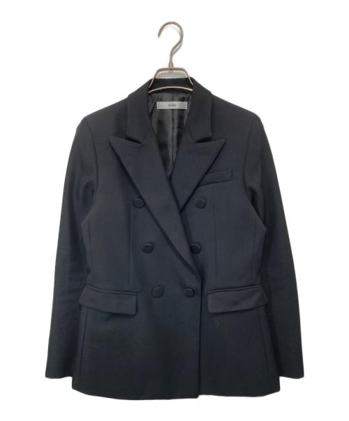 sheller（シェリエ）sheller (シェリエ) stitched design double breasted tailored jacket　ステッチデザインダブルブレストテーラードジャケット ブラック サイズ:FREEの古着・服飾アイテム