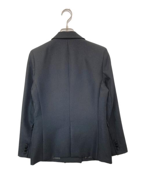 sheller（シェリエ）sheller (シェリエ) stitched design double breasted tailored jacket　ステッチデザインダブルブレストテーラードジャケット ブラック サイズ:FREEの古着・服飾アイテム