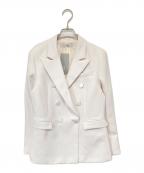 shellerシェリエ）の古着「stitched design double breasted tailored jacket　ステッチデザインダブルブレストテーラードジャケット　SL121040313」｜ホワイト