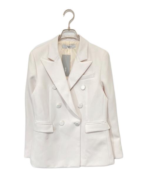 sheller（シェリエ）sheller (シェリエ) stitched design double breasted tailored jacket　ステッチデザインダブルブレストテーラードジャケット　SL121040313 ホワイト サイズ:FREEの古着・服飾アイテム